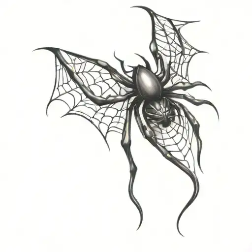 Coverup Spider Webs tattoo design idea