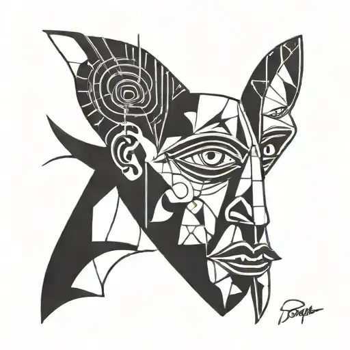 close x Picasso tattoo design idea