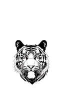 fine line tiger tattoo design idea
