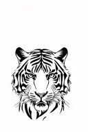 fine line tiger tattoo design idea