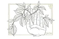 lemon tree ring finger  tattoo design idea