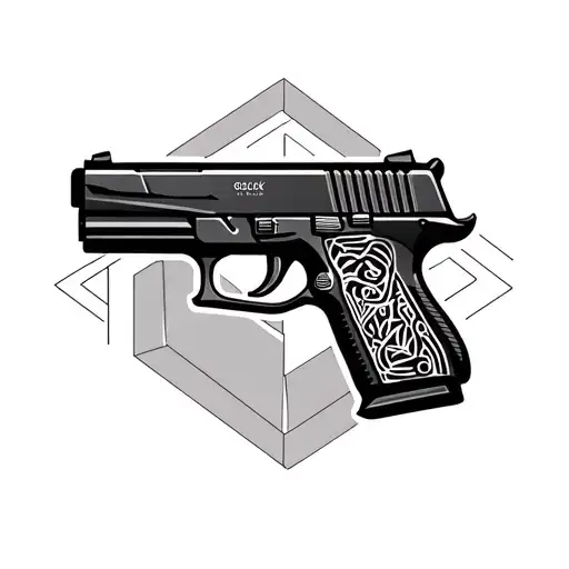 TAK I PISTOLET GLOCK 17 tattoo design idea