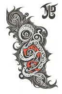 Arabic calligraphy style tattoo design idea