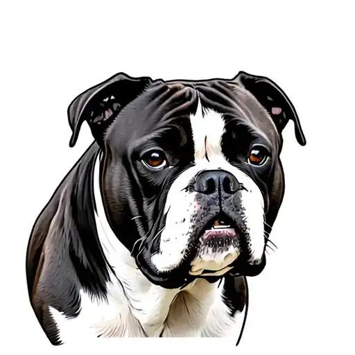 American Bulldog tattoo design idea