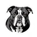 American Bulldog tattoo design idea