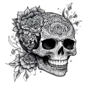 skull mandala tattoo design idea