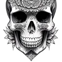 skull mandala tattoo design idea