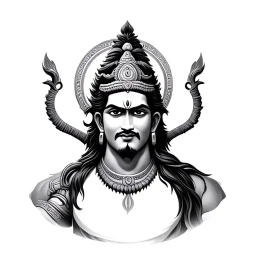 God Hanuman tattoo design idea