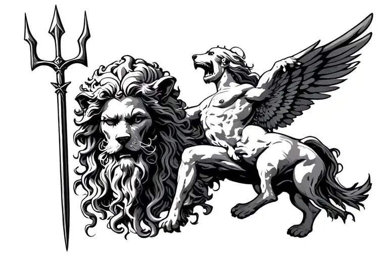  Greek mythology sleevecerberus, lightning bolt, trident incorporated top along with Atlas- lower, Icarus, medusa tattoo design idea