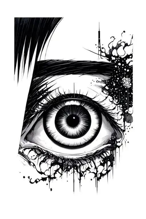 continuity of an Itachi Uchiha eye tattoo design idea