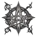 norse prosperity rune circle tattoo design idea