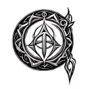 norse prosperity rune circle tattoo design idea