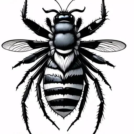 WHALE WASP SPARK TRIBAL TATTOO AI ART tattoo design idea