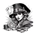 Gambling tattoo design idea