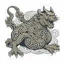 devil dogs tattoo design idea