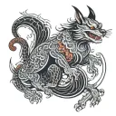 devil dogs tattoo design idea