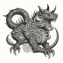 devil dogs tattoo design idea