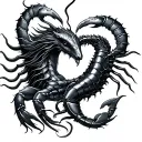 Aquarius And Scorpio tattoo design idea