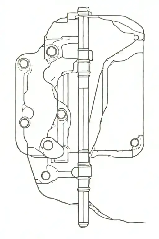 A hinge and some parts where the hinge was with broken holes tattoo design idea