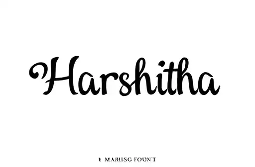 "Harshitha" tattoo design idea