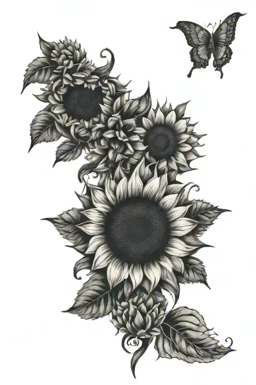 sunflower Mandela style tattoo tattoo design idea
