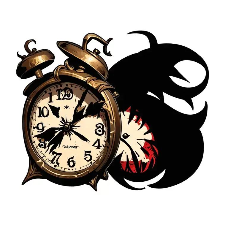 clock tattoo design idea