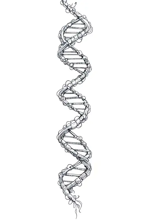 a dna strand tattoo design idea