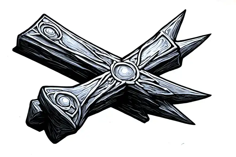 Cross + 3 Nails tattoo design idea