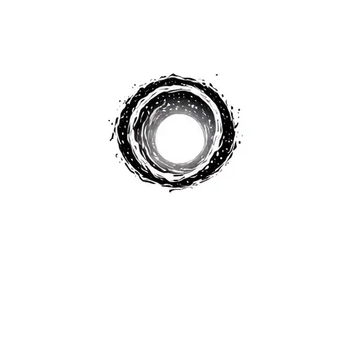 Filler Space black hole eating star tattoo design idea