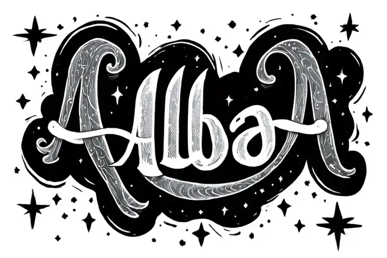"Alba" star constellation tattoo design idea