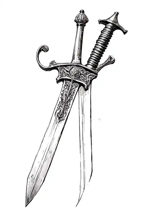 An original world war 2 era fairburn sykes dagger, without any adornment or modification.  tattoo design idea