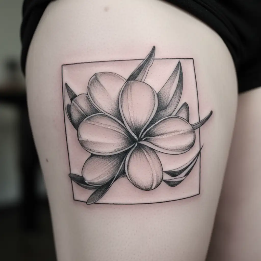 frangipani tattoo design idea