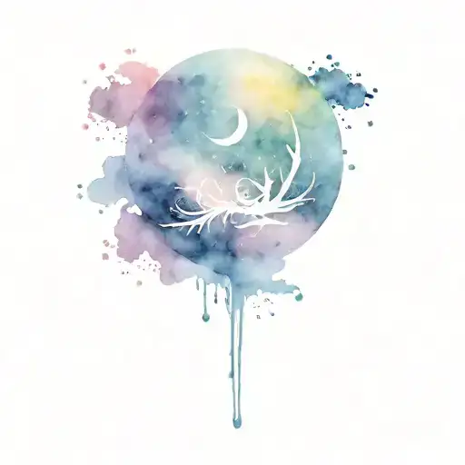 moon with roman numerals 15, 22, 15 tattoo design idea