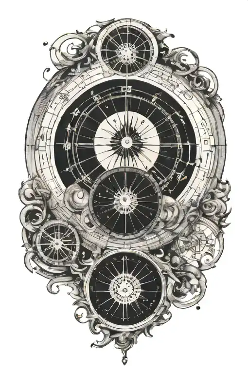 galaxy circle of fifths tattoo design idea