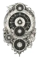 galaxy circle of fifths tattoo design idea