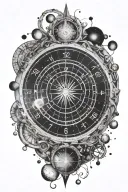 galaxy circle of fifths tattoo design idea