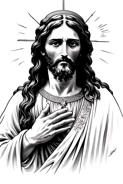 Jesus resurrected  tattoo design idea