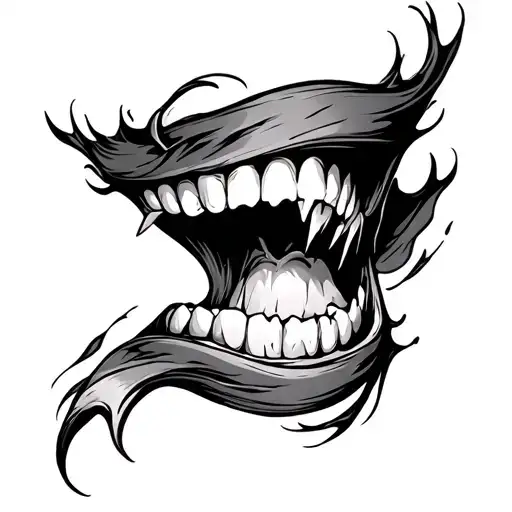 bite mark tattoo design idea