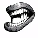 bite mark tattoo design idea