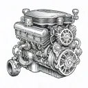 V8 Engine tattoo design idea