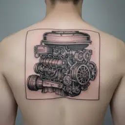 V8 Engine tattoo design idea