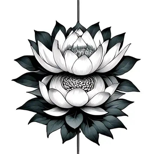 phenoix wrapped around human colon and lotus flower below tattoo design idea