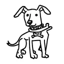 dog with spiky collar bone tattoo design idea