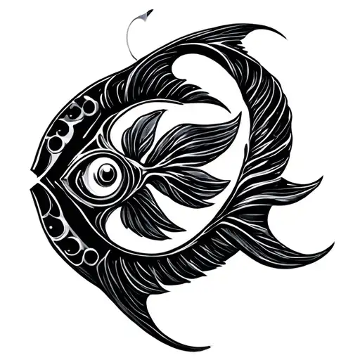 ichthys Christian fish symbol tattoo design idea