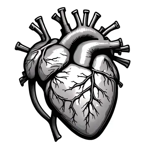 anatomical heart 9 volt battery  tattoo design idea