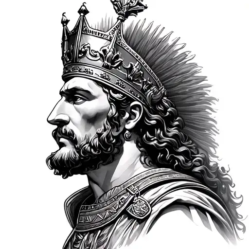 king in the Colosseum Rome tattoo design idea