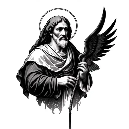 Saint Anthony patron saint of lost things tattoo design idea