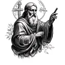Saint Anthony patron saint of lost things tattoo design idea