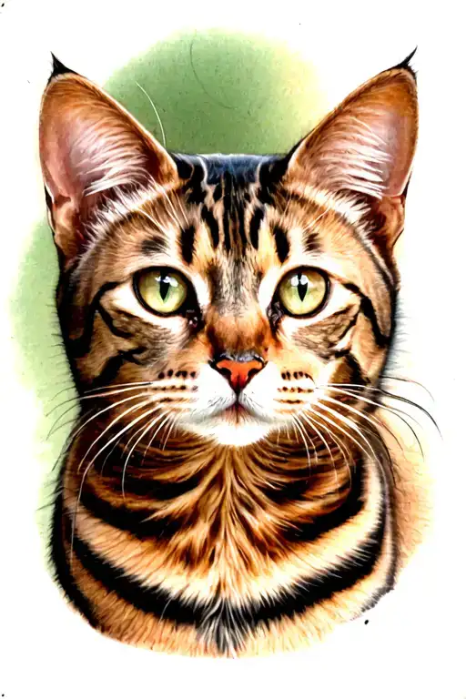 bengal cat tattoo design idea