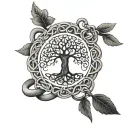 Incorporate a symbolic representation of family unity, such as a tree of life or a Celtic knot, intertwined with handcuffs to represent your occupation as a Correctional Officer. tattoo design idea